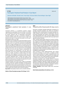 Psychogenic Peripheral Facial Paralysis: A Case Report