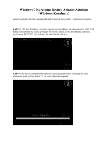 Windows 7 Kurulumu Resimli Anlatım Adımları (Windows Kurulumu)