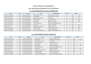 nazilli meslek yüksekokulu 2015–2016 eğitim öğretim yılı güz