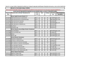DEVLET ve VAKIF (ÖZEL) ÜNİVERSİTELERİN 2013