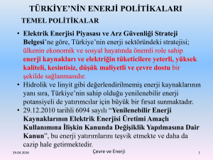 türkiye`nin enerji stratejisi