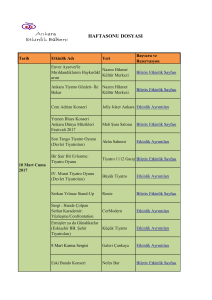haftasonu dosyası - Ankara Etkinlik Bülteni