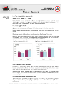 Dış Ticaret İstatistikleri-(Ağustos 2013