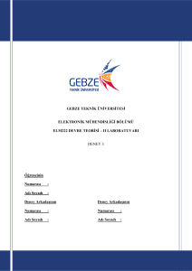 deney 3 - Gebze Teknik Üniversitesi