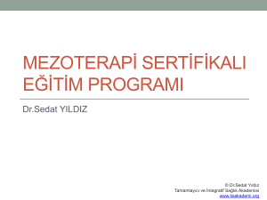 Mezoterapi sertifikalı eğitimi - Dr. Sedat Yıldız. Fizik Tedavi ve
