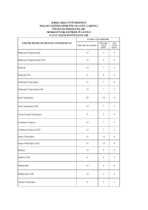 kırklareli üniversitesi 2016-2017 eğitim