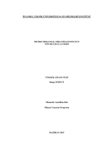 istanbul teknik üniversitesi fen bilimleri enstitüsü yüksek lisans tezi