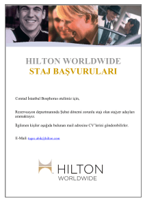 HILTON WORLDWIDE STAJ BAŞVURULARI