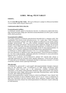 LEVOX 250 mg FİLM TABLET