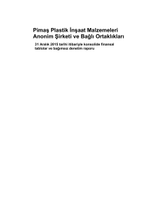 Pimaş Plastik İnşaat Malzemeleri Anonim Şirketi ve Bağlı Ortaklıkları