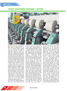 tekstil sektörümüz dünyanın 7. büyüğü