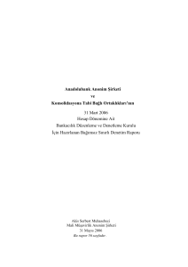 Anadolubank Anonim Şirketi ve Konsolidasyona Tabi Bağlı