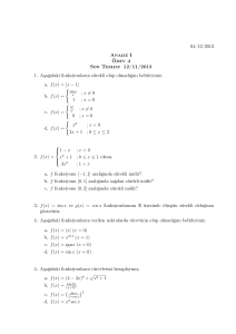 Analiz I Ödev 4 Son Teslim: 12/11/2013