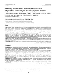 Off-Pump Koroner Arter Cerrahisinde Hemodinamik Değişimlerin