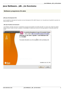 Java Applet Temelleri : Java Netbeans , Jdk , Jre Kurulumu