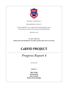 CaRFID PROJECT Progress Report 4
