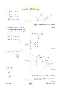 1 LYS1 / 7.DENEME MATEMATİK TESTİ ÇÖZÜMLERİ