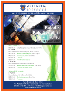 13-14 Kasım 2012 - Robotik Kalp Cerrahisi