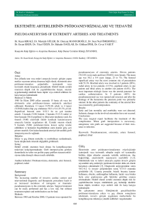 ekstemite arterlerinin psödoanevrizmaları ve tedavisi