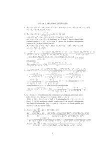 MT 131 I. ARA SINAV C¸ ¨OZÜMLER 1. Df = {x ∈ R : x2 − 16 ≥ 0 ve