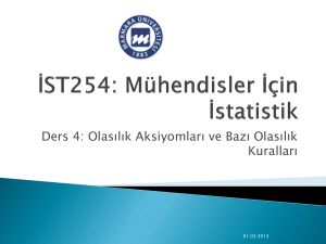 İST254: Mühendisler İçin İstatistik