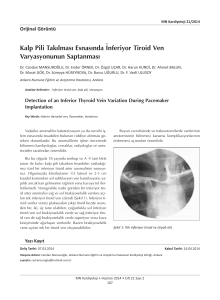 Kalp Pili Takılması Esnasında Inferiyor Tiroid