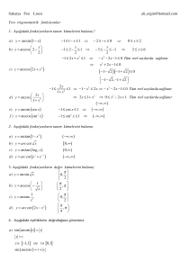 arcsin cos eyx = 1 cos 1 , x − ≤ ≤ ⇒ −∞ ∞ 1 sin 1 , x