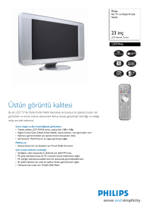 23PF9946/12 Philips flat TV ve Dijital Kristal Netlik