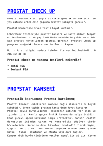 PROSTAT CHECK UP,PROPSTAT KANSERİ