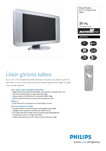 26PF9946/12 Philips flat TV ve Dijital Kristal Netlik