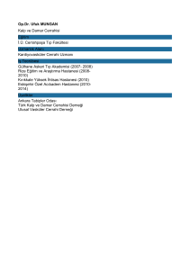 Op.Dr. Ufuk MUNGAN Kalp ve Damar Cerrahisi Eğitim İ.Ü
