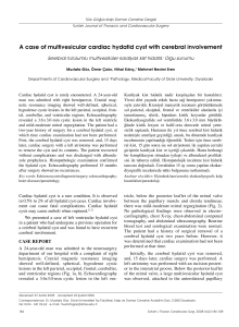 A case of multivesicular cardiac hydatid cyst with cerebral involvement