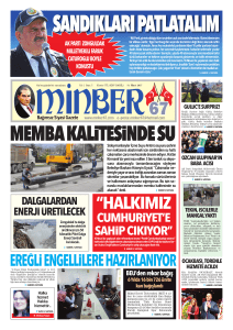 cumhuriyet`e sahip çıkıyor - MINBER67 Gazetesi Kdz.Ereğli