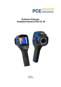 Kullanım Kılavuzu Kızılötesi Kamera PCE-TC 30