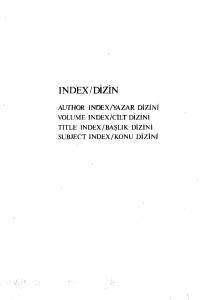 ındex/dizin - METU Journal of the Faculty of Architecture