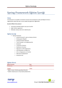 Spring Framework Eğitim İçeriği