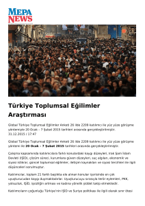 Türkiye Toplumsal Eğilimler Araştırması