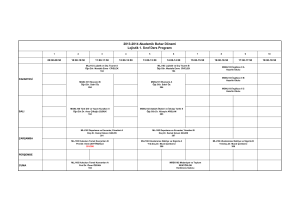 2013-2014 Akademik Bahar Dönemi Lojistik 1. Sınıf Ders Programı