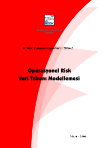 25.04.2007 - Operasyonel Risk Veri Tabanı Modellemesi