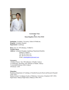 Curriculum Vitae of Sinan Dagdelen M.D., Prof, FESC Institution