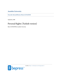 Personal Rights (Turkish version) - SelectedWorks