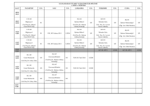 2004-2005 bahar dönemi haftalık ders programı