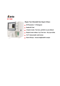 RT-7600 - Rayto Tam Otomatik Kan Sayım Cihazı