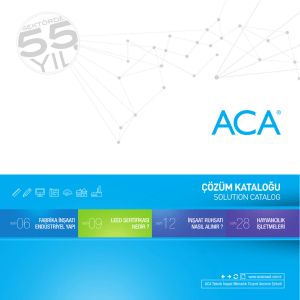 Kurumsal Katalog - ACA Teknik İnşaat Mimarlık Tic. A.Ş.