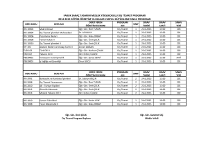 faruk saraç tasarım meslek yüksekokulu dış ticaret programı 2014