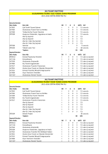 (Tezli ve Tezsiz) Yüksek Lisans Programı Müfredatı