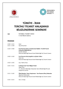 iran tercihli ticaret anlaşması bilgilendirme semineri