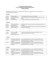 S. Ü. MAKİNA MÜHENDİSLİĞİ BÖLÜMÜ 2016