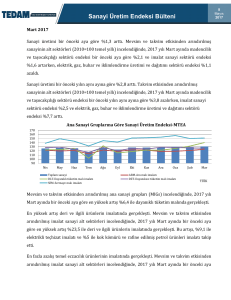 Sanayi Üretim Endeksi Bülteni