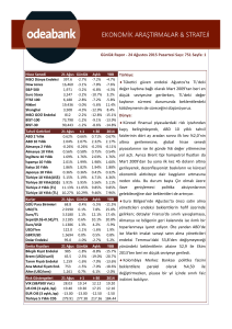 Günlük Rapor - 24 Ağustos 2015 Pazartesi Sayı: 751